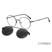 Load image into Gallery viewer, LANSSY Magnetic Polarized Clip On Sunglasses Women Men Round Glasses Frame Optical Myopia Eyeglasses Prescription Eyewear