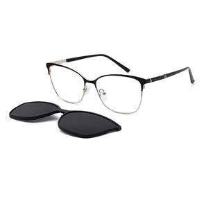 LANSSY Men Metal Clip On Glasses Magnet Sunglasses Women Polarized Optical Prescription Spectacle Frame 2 In 1 Magnet DP33108