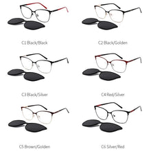 Load image into Gallery viewer, LANSSY Men Metal Clip On Glasses Magnet Sunglasses Women Polarized Optical Prescription Spectacle Frame 2 In 1 Magnet DP33108