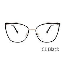 Load image into Gallery viewer, LANSSY Metal Glasses Frame Women Cat Eye Myopia Computer Eyeglasses Frame 2023 Lady Stylish Eyewear  MS3535
