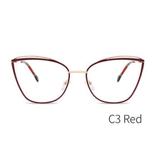 Load image into Gallery viewer, LANSSY Metal Glasses Frame Women Cat Eye Myopia Computer Eyeglasses Frame 2023 Lady Stylish Eyewear  MS3535