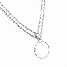 Load image into Gallery viewer, 1PC Double Layers Pendant Necklace Stainless Steel Charm Necklaces With Link Chains Fashion Necklaces Jewelry For Women