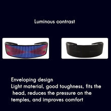 Carica l'immagine nel visualizzatore di Gallery, App per occhiali a emissione di luce LED Bluetooth Controllo della connessione del telefono Modello modificabile multilingue ad emissione di luce dinamica