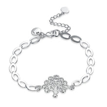 Carica l'immagine nel visualizzatore di Gallery, Newest Trendy Lucky Happy Life Tree 925 Sterling Silver Bracelet for Women Silver Fine Jewelry Gift Life Tree Bracelet