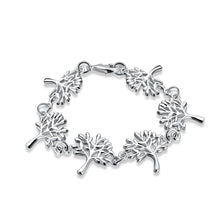 Carica l'immagine nel visualizzatore di Gallery, Newest Trendy Lucky Happy Life Tree 925 Sterling Silver Bracelet for Women Silver Fine Jewelry Gift Life Tree Bracelet