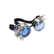 Carica l&#39;immagine nel visualizzatore di Gallery, LELINTA Kaleidoscope Glasses Two Colors Lenses Glasses Rave Festival Party Sunglasses Diffracted Lens Steampunk Goggles Eyewear