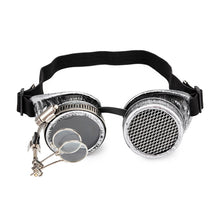 Load image into Gallery viewer, LELINTA Red Blue Lenses Steampunk Goggles With Desgin Rave Festival Party EDM Glasses Cosplay  Vintage Glass Eyewear