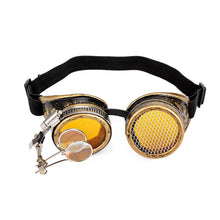 Load image into Gallery viewer, LELINTA Red Blue Lenses Steampunk Goggles With Desgin Rave Festival Party EDM Glasses Cosplay  Vintage Glass Eyewear