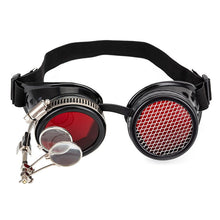 Load image into Gallery viewer, LELINTA Red Blue Lenses Steampunk Goggles With Desgin Rave Festival Party EDM Glasses Cosplay  Vintage Glass Eyewear