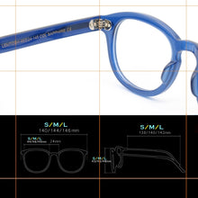 Load image into Gallery viewer, LEMTOSH glasses blue frame JOHNNY DEPP style glasses vintage glasses three size options glasses