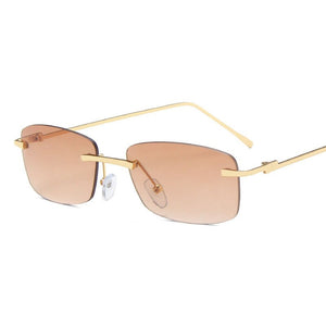 Rimless Sunglasses Women Small Frame Square Sun Glasses Women Luxury Brand Designer Sunglasses for Women Gafas De Sol