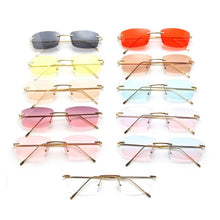 Load image into Gallery viewer, Rimless Sunglasses Women Small Frame Square Sun Glasses Women Luxury Brand Designer Sunglasses for Women Gafas De Sol