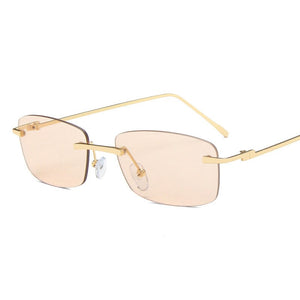 Rimless Sunglasses Women Small Frame Square Sun Glasses Women Luxury Brand Designer Sunglasses for Women Gafas De Sol