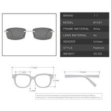 Load image into Gallery viewer, Rimless Sunglasses Women Small Frame Square Sun Glasses Women Luxury Brand Designer Sunglasses for Women Gafas De Sol