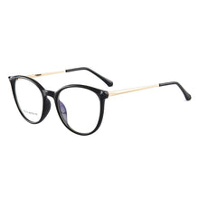 Carica l&#39;immagine nel visualizzatore di Gallery, LIONLK Comfortable Cat Eye Flat Lens Women&#39;s Anti-Blue Light Glasses  Frame TR90 Transparent Pink Oversized Computer