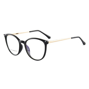 LIONLK Comfortable Cat Eye Flat Lens Women's Anti-Blue Light Glasses  Frame TR90 Transparent Pink Oversized Computer