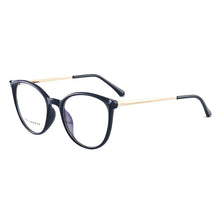 Carica l&#39;immagine nel visualizzatore di Gallery, LIONLK Comfortable Cat Eye Flat Lens Women&#39;s Anti-Blue Light Glasses  Frame TR90 Transparent Pink Oversized Computer