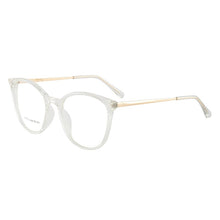Carica l&#39;immagine nel visualizzatore di Gallery, LIONLK Comfortable Cat Eye Flat Lens Women&#39;s Anti-Blue Light Glasses  Frame TR90 Transparent Pink Oversized Computer