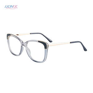 LIONLK  Full Frame Cat Eye Women's Glasses Anti-Blue Light Lenses  Brand No Diopter TR90 Transparent Pink Red