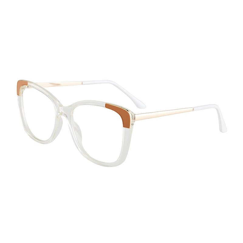 LIONLK  Full Frame Cat Eye Women's Glasses Anti-Blue Light Lenses  Brand No Diopter TR90 Transparent Pink Red