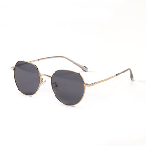 LIONLK  Trend Small Polygon Ocean Sunglasses  Retro Metal Full Frame Designer Glasses UV400 Black Yellow Blue 2023