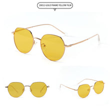 Load image into Gallery viewer, LIONLK  Trend Small Polygon Ocean Sunglasses  Retro Metal Full Frame Designer Glasses UV400 Black Yellow Blue 2023