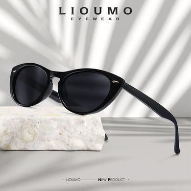 LIOUMO 2023 Cateye Sunglasses Polarized For Women Classic Ladies Small Frame Cat Eye Eyewear Gradient lunette de soleil femme