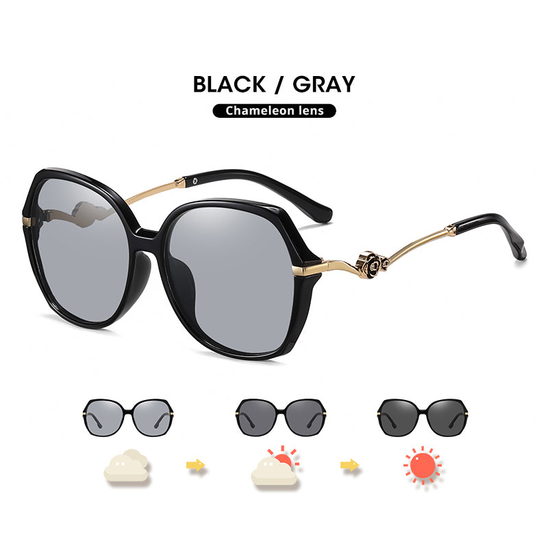 LIOUMO 20231 Sunglasses Women Polarized Photochromic Sun Glasses  Ladies Goggle Chameleon UV400 lunette de soleil
