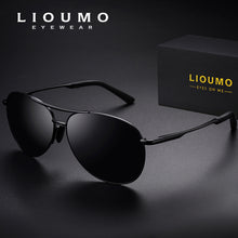 Load image into Gallery viewer, LIOUMO 20231 Men Vintage Alloy Polarized Photochromic Sunglasses Pilot Sun glasses Coating Lens Driving Eyewear For Men/Women