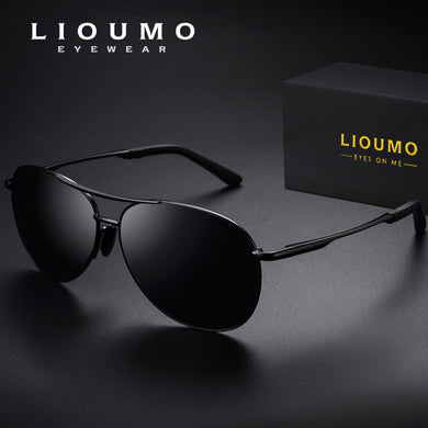LIOUMO 20231 Men Vintage Alloy Polarized Photochromic Sunglasses Pilot Sun glasses Coating Lens Driving Eyewear For Men/Women