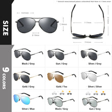 Load image into Gallery viewer, LIOUMO 20231 Men Vintage Alloy Polarized Photochromic Sunglasses Pilot Sun glasses Coating Lens Driving Eyewear For Men/Women