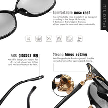 Load image into Gallery viewer, LIOUMO 2023 Oversized Sunglasses For Women Polarized Glasses Photochromic Ladies Eyewear Temples With Flower gafas de sol mujer