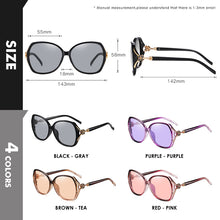Load image into Gallery viewer, LIOUMO 2023 Oversized Sunglasses For Women Polarized Glasses Photochromic Ladies Eyewear Temples With Flower gafas de sol mujer