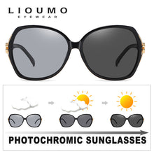 Load image into Gallery viewer, LIOUMO 2023 Oversized Sunglasses For Women Polarized Glasses Photochromic Ladies Eyewear Temples With Flower gafas de sol mujer