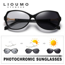 Load image into Gallery viewer, LIOUMO 2023 Women Sunglasses Polarized Photochromic Glasses Vintage Ladies Chameleon Diamond Temples lunette de soleil femme