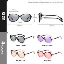 Load image into Gallery viewer, LIOUMO 2023 Women Sunglasses Polarized Photochromic Glasses Vintage Ladies Chameleon Diamond Temples lunette de soleil femme