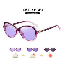Load image into Gallery viewer, LIOUMO 2023 Women Sunglasses Polarized Photochromic Glasses Vintage Ladies Chameleon Diamond Temples lunette de soleil femme