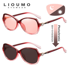 Load image into Gallery viewer, LIOUMO 2023 Women Sunglasses Polarized Photochromic Glasses Vintage Ladies Chameleon Diamond Temples lunette de soleil femme