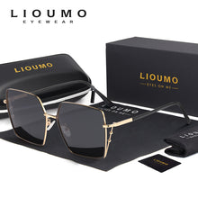 Load image into Gallery viewer, LIOUMO 2023 Sunglasses For Women Polarized Glasses Men Oversize Driving Goggles Shield Frame Unisex Tea zonnebril heren