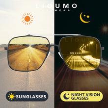 Load image into Gallery viewer, LIOUMO Aluminum Magnesium Oversized Sunglasses Men Polarized Photochromic Glasses Women Night Vision Lens zonnebril