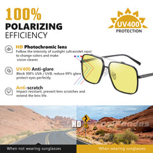 Load image into Gallery viewer, LIOUMO Aluminum Magnesium Oversized Sunglasses Men Polarized Photochromic Glasses Women Night Vision Lens zonnebril