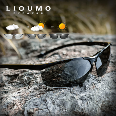 LIOUMO Aluminum Magnesium Men's Sunglasses Polarized Women Photochromic Eyewear Unisex Driving Goggles UV400 lentes para hombre