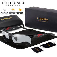 Load image into Gallery viewer, LIOUMO Aluminum Magnesium Polarized Sunglasses Men Intelligent Photochromic Glasses Women Safe Driving Fishing Goggle zonnebril