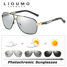 Load image into Gallery viewer, LIOUMO Aviation HD Driving Photochromic Sunglasses Men Polarized Anti-UV Discoloration Sun glasses Women oculos de sol masculino