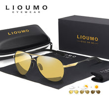 Load image into Gallery viewer, LIOUMO Aviation Sunglasses For Men Women&#39;s Glasses Photochromic Polarized Driving Goggle Day Night Vision gafas de sol hombre