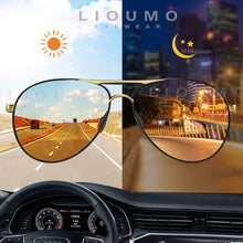 Load image into Gallery viewer, LIOUMO Aviation Sunglasses For Men Women&#39;s Glasses Photochromic Polarized Driving Goggle Day Night Vision gafas de sol hombre