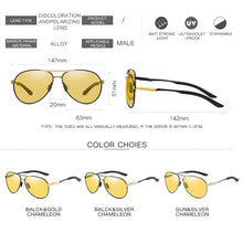 Load image into Gallery viewer, LIOUMO Aviation Sunglasses For Men Women&#39;s Glasses Photochromic Polarized Driving Goggle Day Night Vision gafas de sol hombre