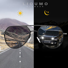 Load image into Gallery viewer, LIOUMO Brand Aluminum Magnesium Photochromic Sunglasses Men Women Polarized Driving Glasses Day Night Vision Goggle gafas de sol