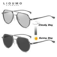 Load image into Gallery viewer, LIOUMO Brand Aluminum Magnesium Photochromic Sunglasses Men Women Polarized Driving Glasses Day Night Vision Goggle gafas de sol
