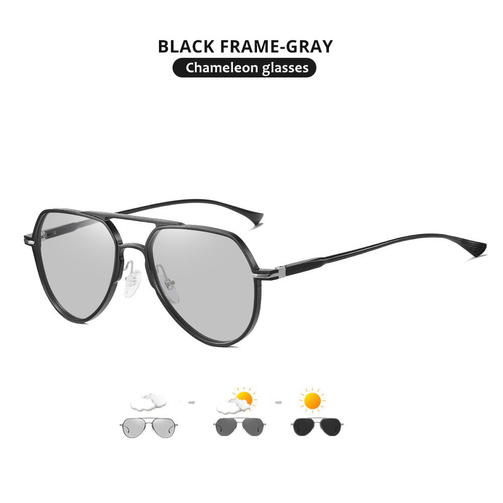 LIOUMO Brand Aluminum Magnesium Photochromic Sunglasses Men Women Polarized Driving Glasses Day Night Vision Goggle gafas de sol